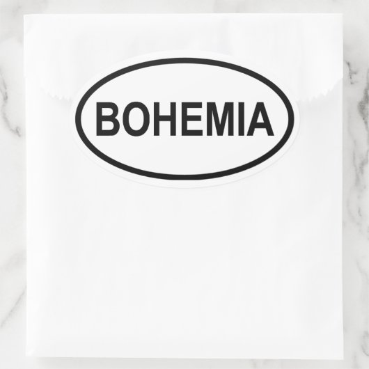 VIER Bohemia Ovale Sticker (Tas)