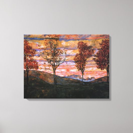 Vier bomen canvas afdruk (Voorkant)