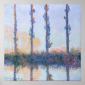 Vier bomen Claude Monet 1891 Impressionistische ku Poster (Voorkant)