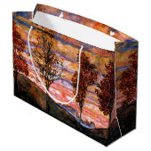 Vier bomen door Egon Schiele Fine Art Large Cadeautasje (Achterkant Gekanteld)