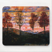 Vier bomen door Egon Schiele Muismat (Voorkant)