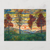 Vier bomen | Egon Schiele | Briefkaart (Voorkant)