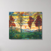 Vier Bomen | Egon Schiele | Canvas Afdruk (Voorkant)