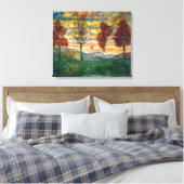 Vier Bomen | Egon Schiele | Canvas Afdruk (Insitu (Slaapkamer))