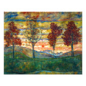 Vier bomen | Egon Schiele | Foto Afdruk (Voorkant)