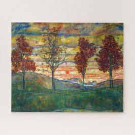 Vier bomen | Egon Schiele | Legpuzzel
