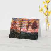 Vier bomen, kunst van Egon Schiele, Kaart (Gele Bloem)