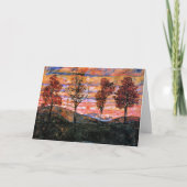 Vier bomen, kunst van Egon Schiele, Kaart (Voorkant)