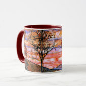 Vier bomen, kunst van Egon Schiele, Mok (Voorkant links)