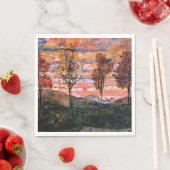 Vier bomen, kunst van Egon Schiele, Servet (Insitu)