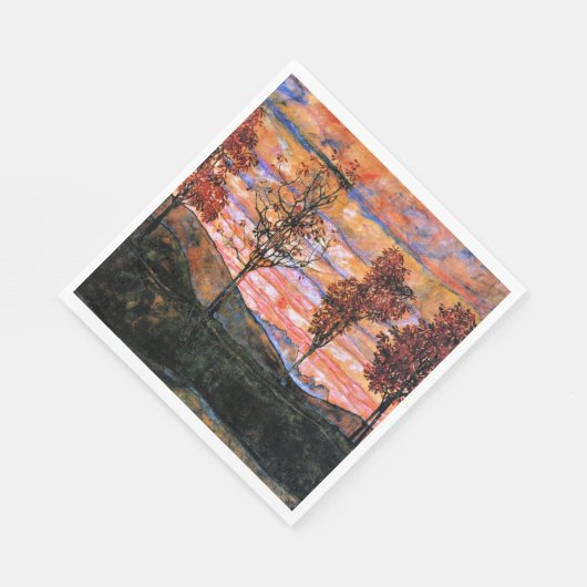 Vier bomen, kunst van Egon Schiele, Servet (Hoek)