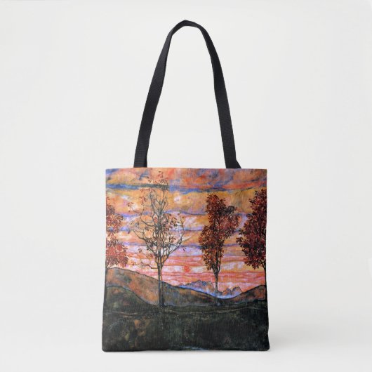 Vier bomen, kunst van Egon Schiele, Tote Bag (Voorkant)