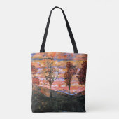 Vier bomen, kunst van Egon Schiele, Tote Bag (Achterkant)