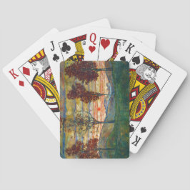 Vier Bomen (Landschapskunst) (door Egon Schiele) Pokerkaarten
