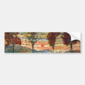Vier bomen (landschapskunst) (van Egon Schiele) Bumpersticker (Voorkant)
