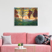 Vier bomen (landschapskunst) (van Egon Schiele) Canvas Afdruk (Insitu (Woonkamer))