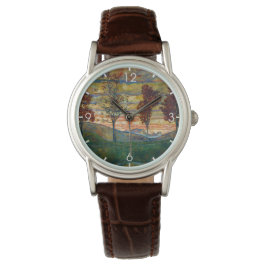 Vier bomen (landschapskunst) (van Egon Schiele) Horloge
