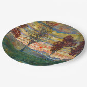 Vier bomen (landschapskunst) (van Egon Schiele) Papieren Bordje (Gekanteld)