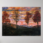 Vier bomen poster (Voorkant)