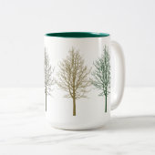 Vier bomen tweekleurige koffiemok (Voorkant rechts)