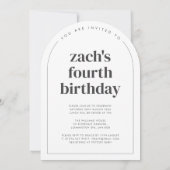 Vier boogfoto 4thBirthday Kaart (Achterkant)