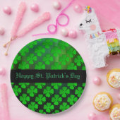 Vier Borden van bladverlooppapier Papieren Bordje (Feest)