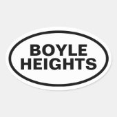VIER "Boyle Heights" Ovale Sticker (Voorkant)