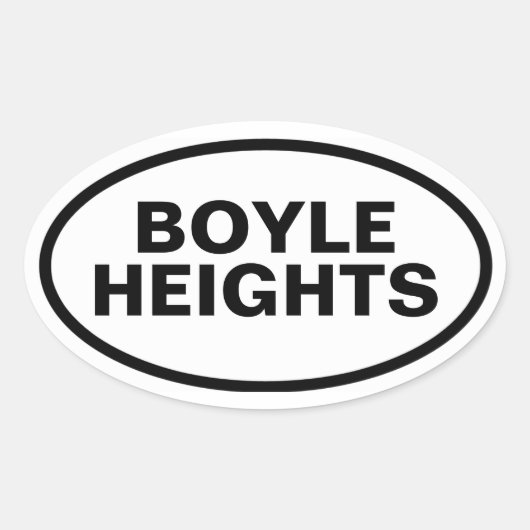 VIER "Boyle Heights" Ovale Sticker (Voorkant)