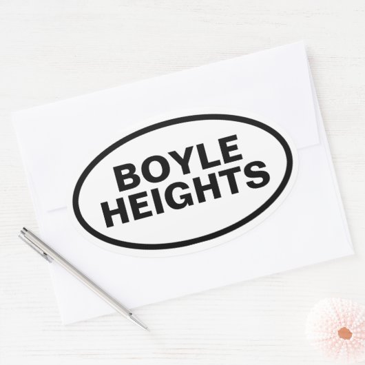 VIER "Boyle Heights" Ovale Sticker (Envelop)