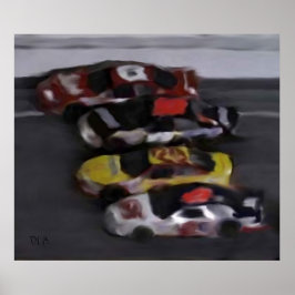 Vier brede NASCAR-Prints Poster