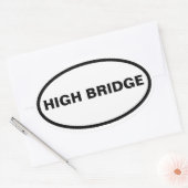 VIER Bronx, High Bridge Ovale Sticker (Envelop)