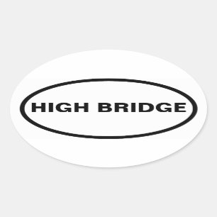 VIER Bronx, High Bridge Ovale Sticker