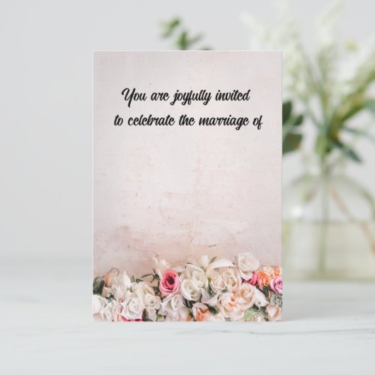 Vier bruiloft kaart (Staand voorkant)