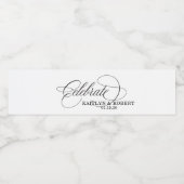 Vier bruiloft of Verloving waterflessen Waterfles Etiket (Enkel label)