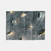 Vier bruine houten wandbekleding fleece deken (Voorkant (Horizontaal))