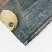 Vier bruine houten wandbekleding fleece deken (Hoek)