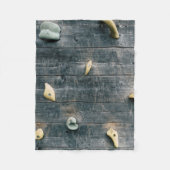 Vier bruine houten wandbekleding fleece deken (Voorkant)