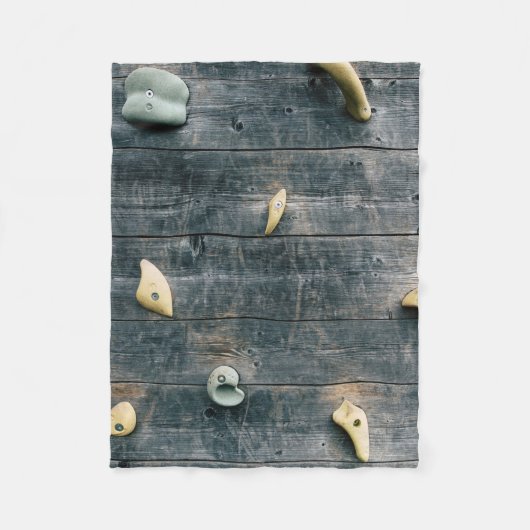 Vier bruine houten wandbekleding fleece deken (Voorkant)