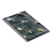 Vier bruine houten wandbekleding notitieboek (Rechterzijde)