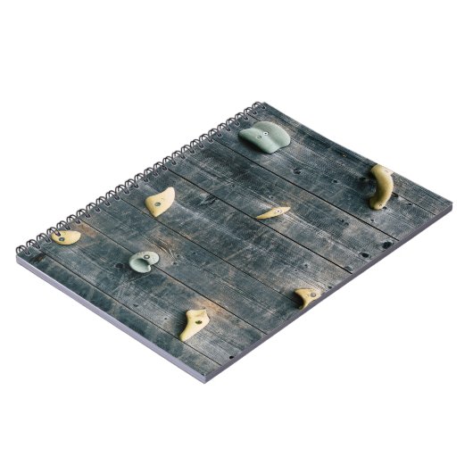 Vier bruine houten wandbekleding notitieboek (Linkerzijde)