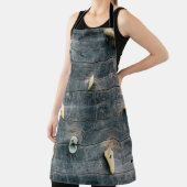 Vier bruine houten wandbekleding schort (Insitu)