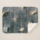 Vier bruine houten wandbekleding sherpa deken (Voorkant (horizontaal))