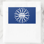 VIER Buffalo Flag Rechthoekige Sticker (Tas)