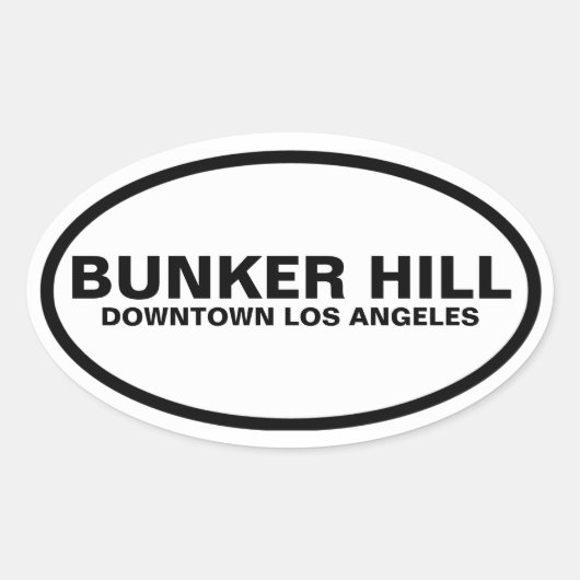 VIER "Bunker Hill" Ovale Sticker (Voorkant)