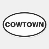 VIER Calgary "COWTO" Ovale Sticker (Voorkant)