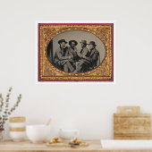 Vier Californische mijnwerkers (40030) Poster (Keuken)