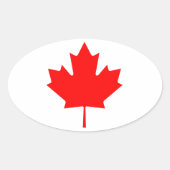 VIER Canada Maple Leaf Ovale Sticker (Voorkant)