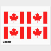 VIER Canadese nationale vlag Rechthoekige Sticker (Vel)