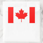 VIER Canadese nationale vlag Rechthoekige Sticker (Tas)