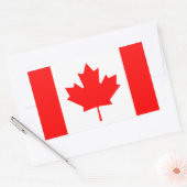 VIER Canadese nationale vlag Rechthoekige Sticker (Envelop)